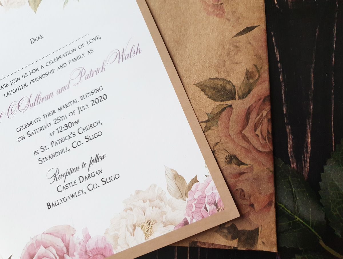 bohemian wedding invitation