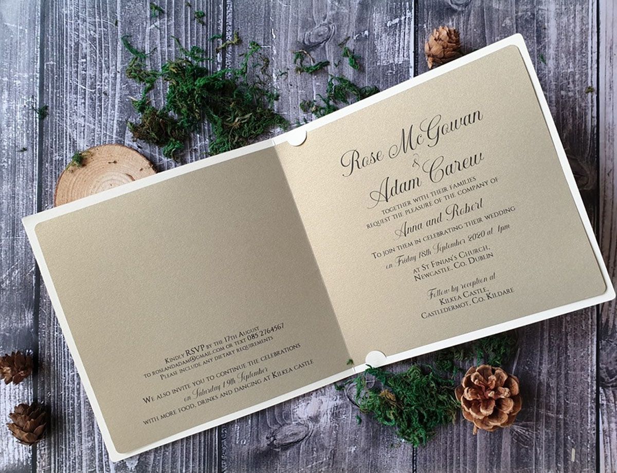 elegant tree wedding invitation
