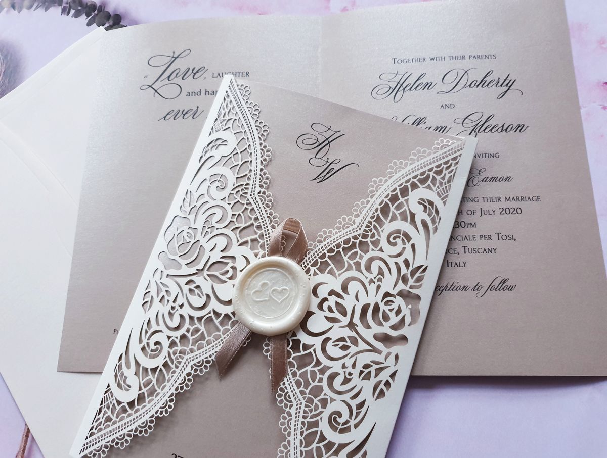 stylish elegant wedding invitation