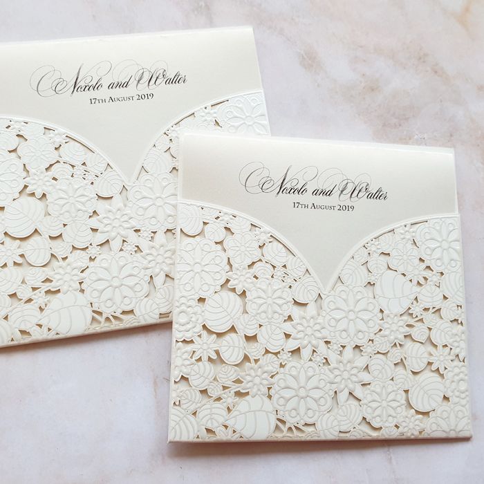 Ivory Shimmer Wedding Invitations