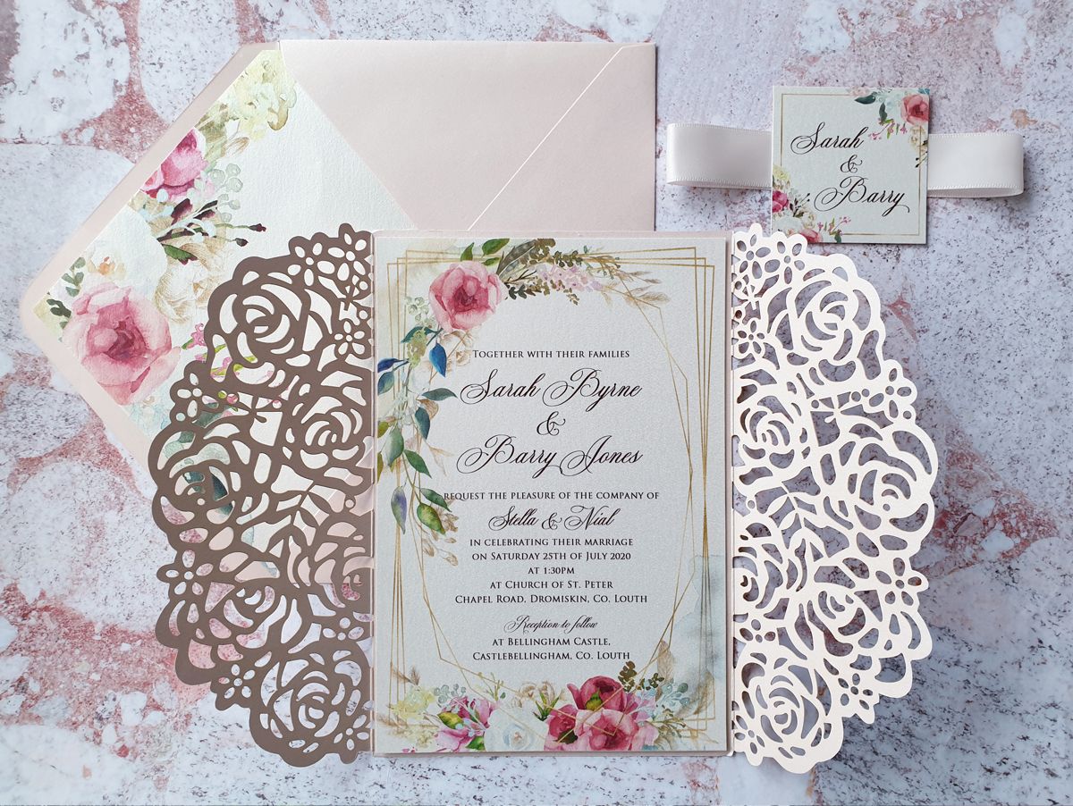 Beautiful Blush Wedding Invitations